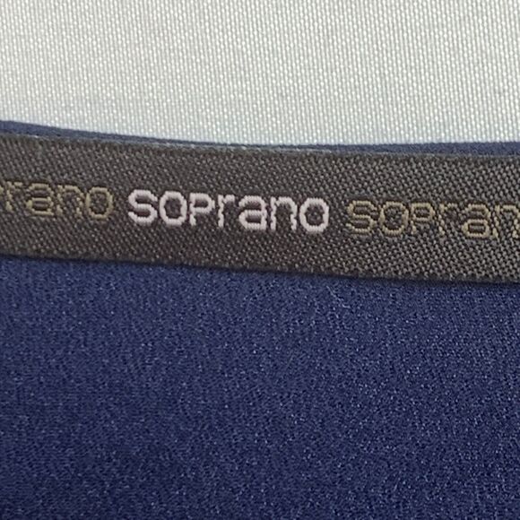 Soprano Tank Top Women Small Navy Blue Racerback Sleeveless Scoop Neck Pullover - Picture 7 of 9